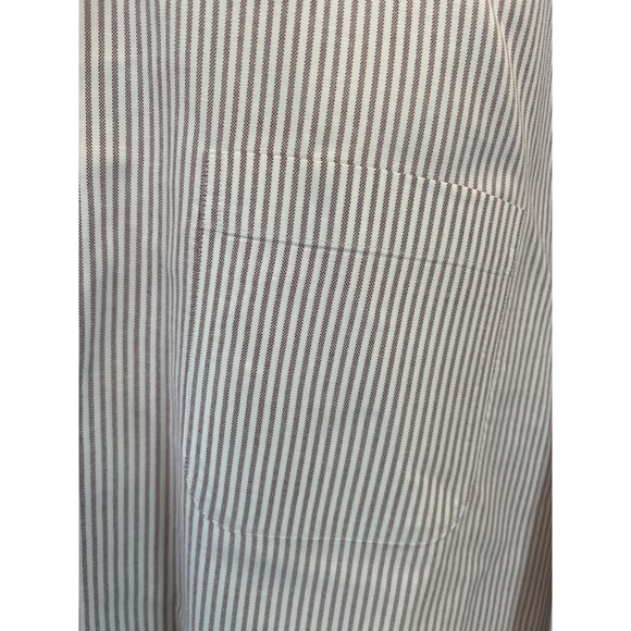 Land's End Dress Shirt Mens Stripe Oxford  Button Up Business Casual‎ Size 16-35 - Picture 8 of 8